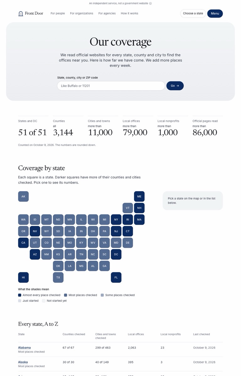 Screenshot: One list of topics, real 404s and fewer rough edges